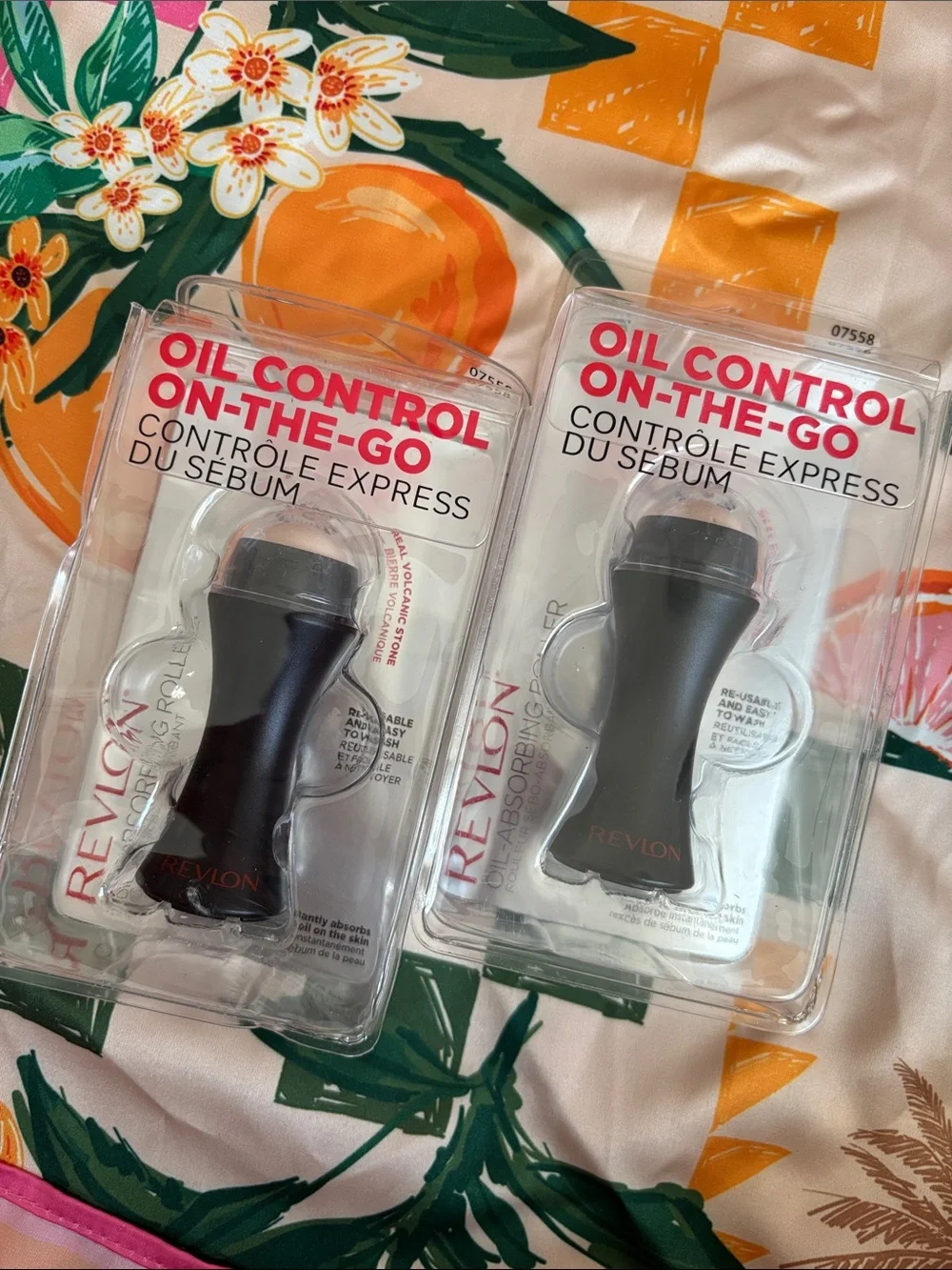 Set of 2 Revlon Oil-Control On-The-Go Oil Absorbing Roller Volcanic Stone